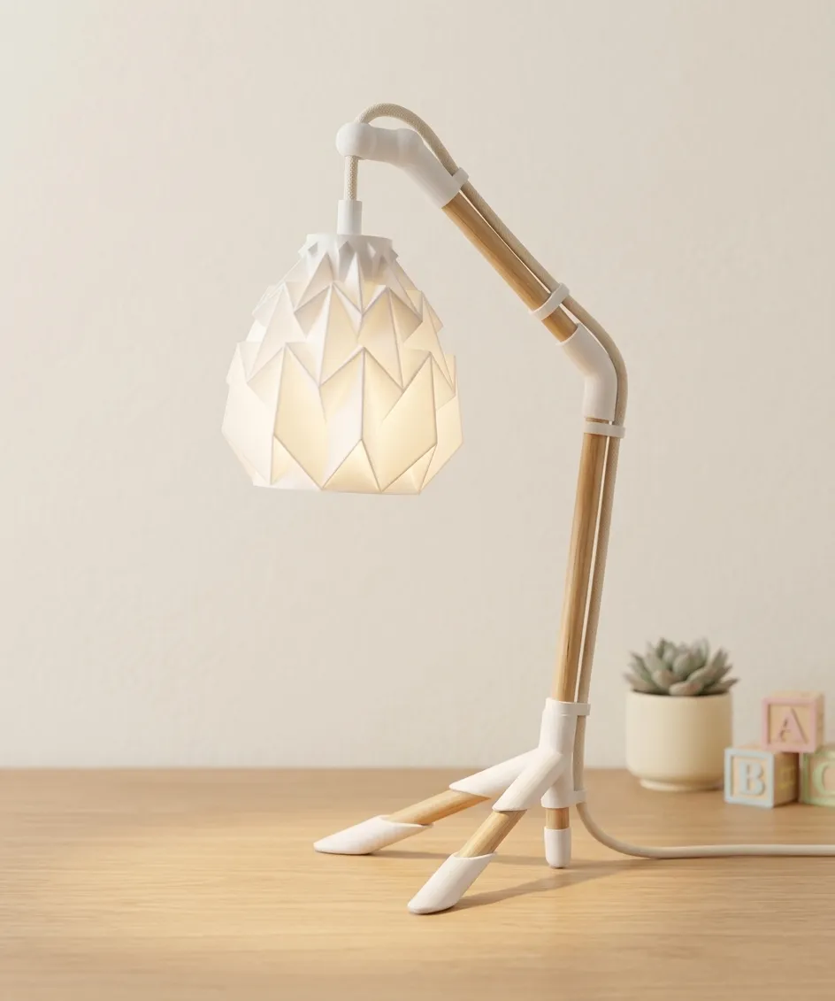 Lámpara decorativa blanca con forma Origami Nórdica "Aura"